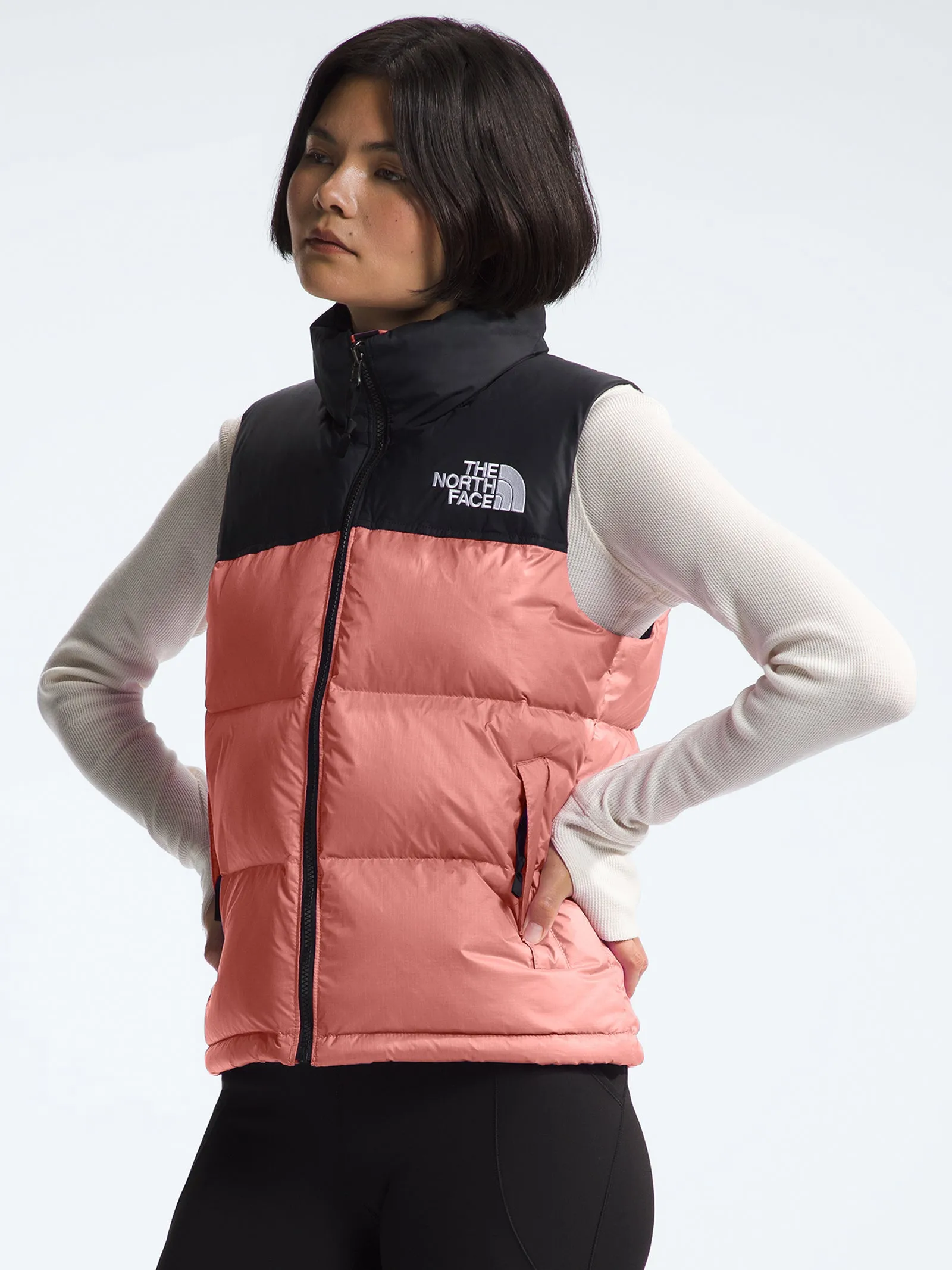 1996 Retro Nuptse Vest in Light Mahogany