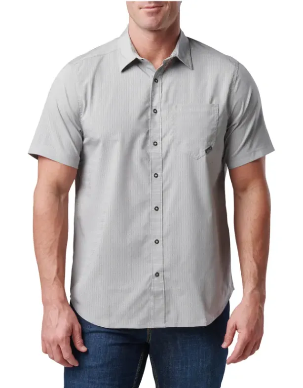 5.11 Tactical Aerial Short Sleeve Shirt | Black, Titan Grey