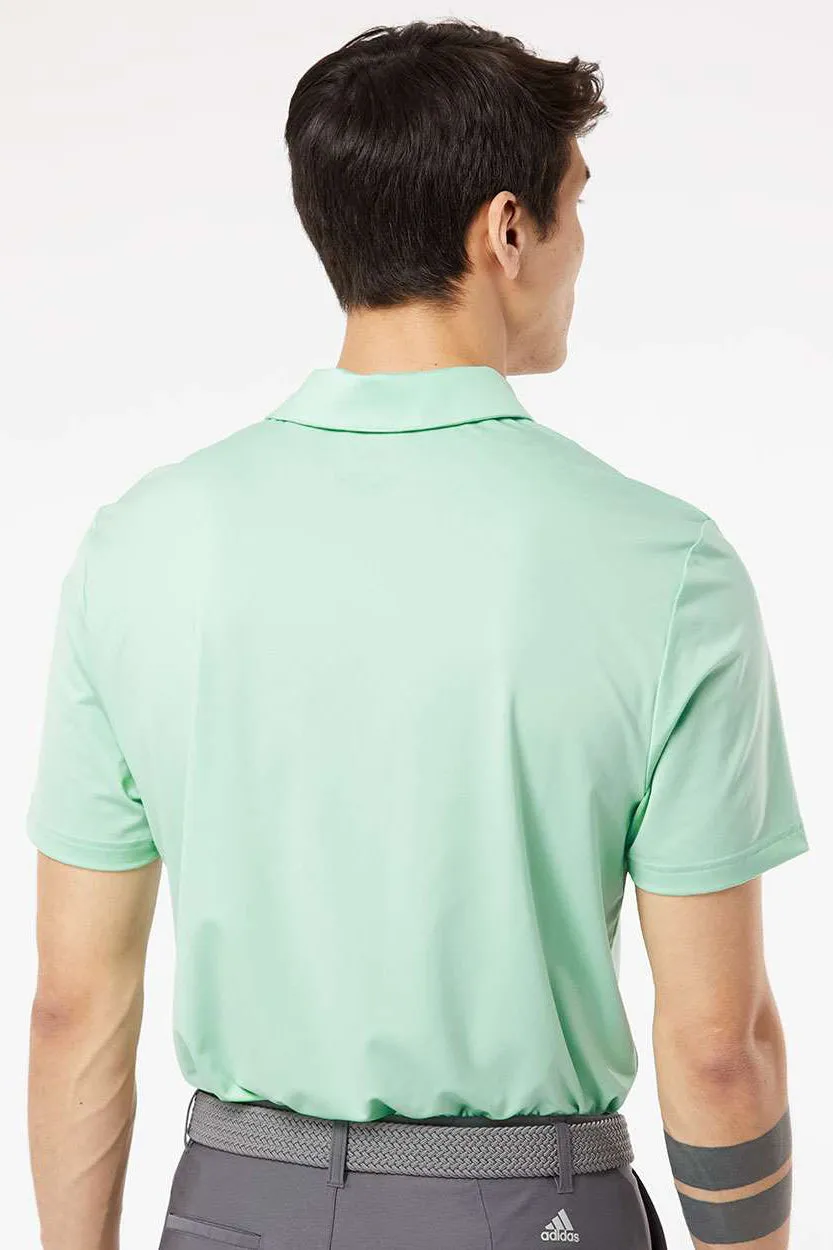 Adidas Mens Ultimate Moisture Wicking Short Sleeve Polo Shirt - Clear Mint