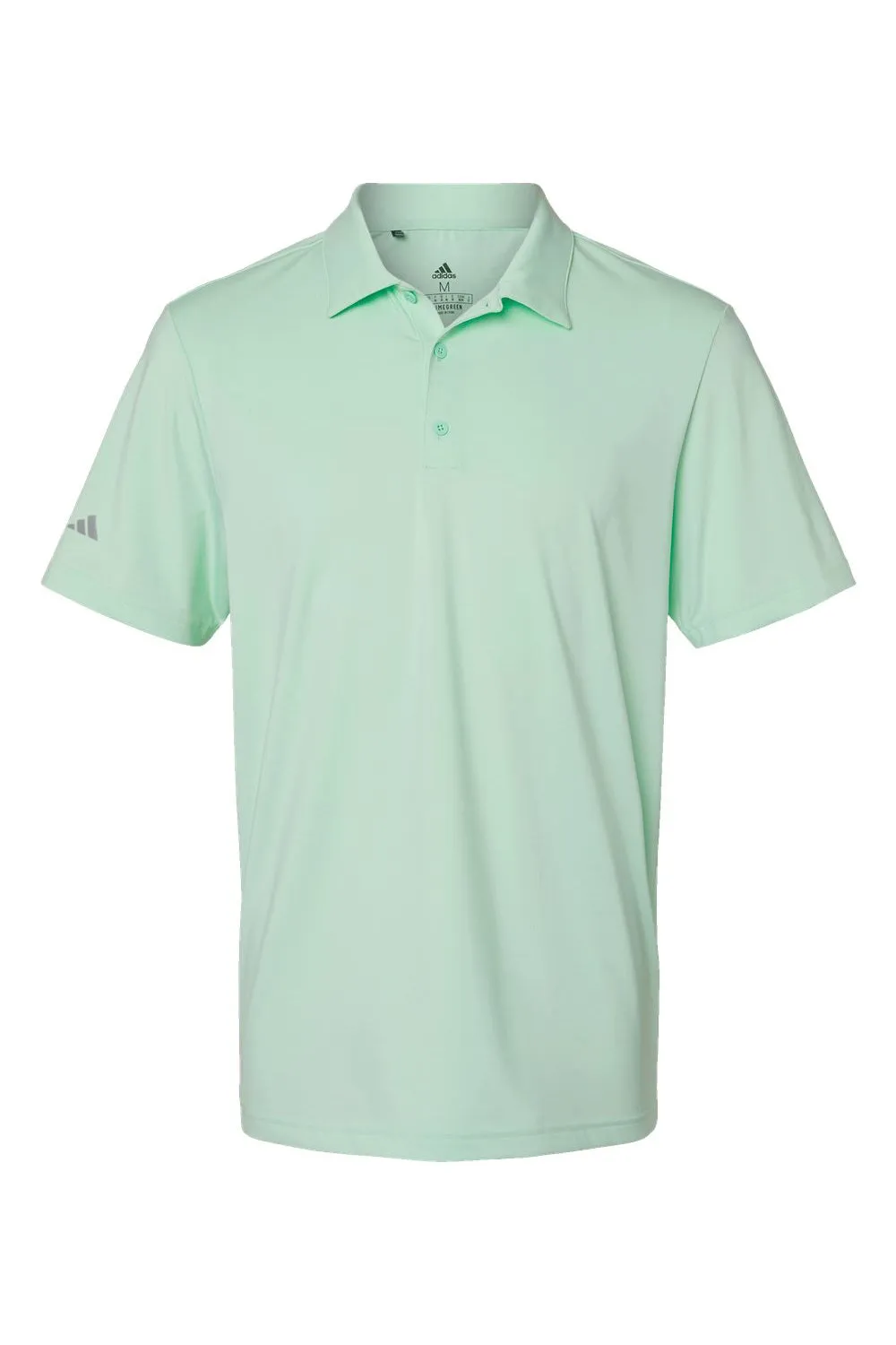 Adidas Mens Ultimate Moisture Wicking Short Sleeve Polo Shirt - Clear Mint