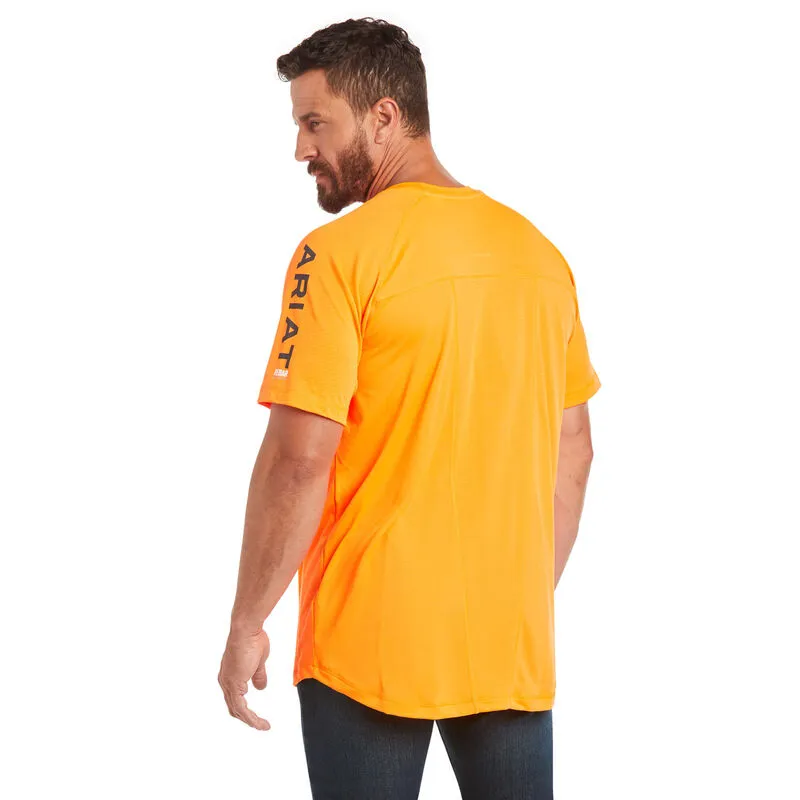 Ariat Men's Rebar Heat Fighter T-Shirt- Neon Orange