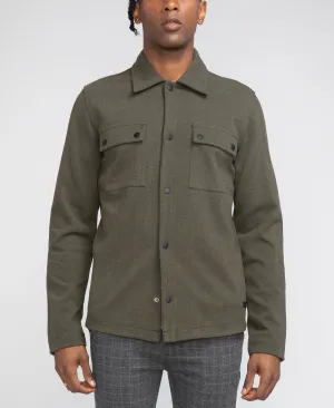 Bennett Heavy Knit Jacket (Dark Olive)