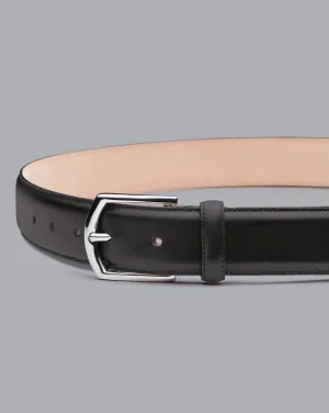 Black Leather Made In England Formal Belt