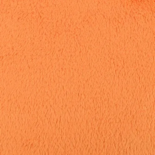 Bright Orange Double Face Shaggy Fleece Knit Fabric