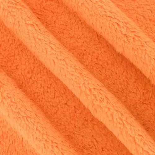 Bright Orange Double Face Shaggy Fleece Knit Fabric