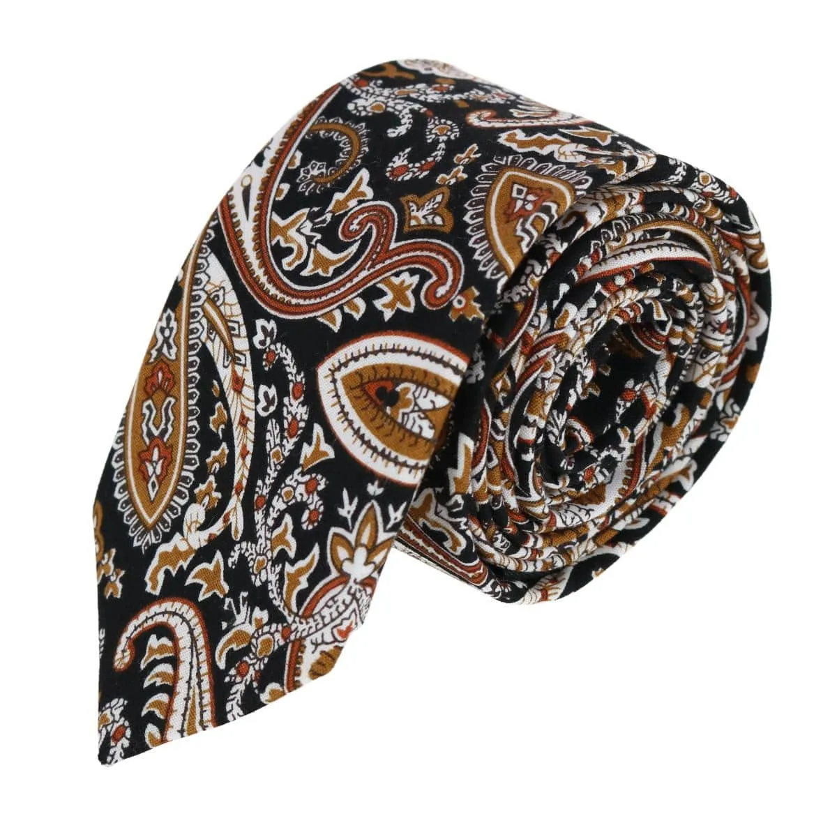 CTM® Men's Cotton Paisley Slim Tie