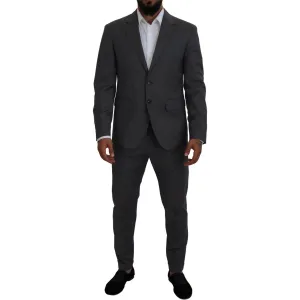 Dsquared² Gray Wool Single Breasted 2 Piece CIPRO Suit