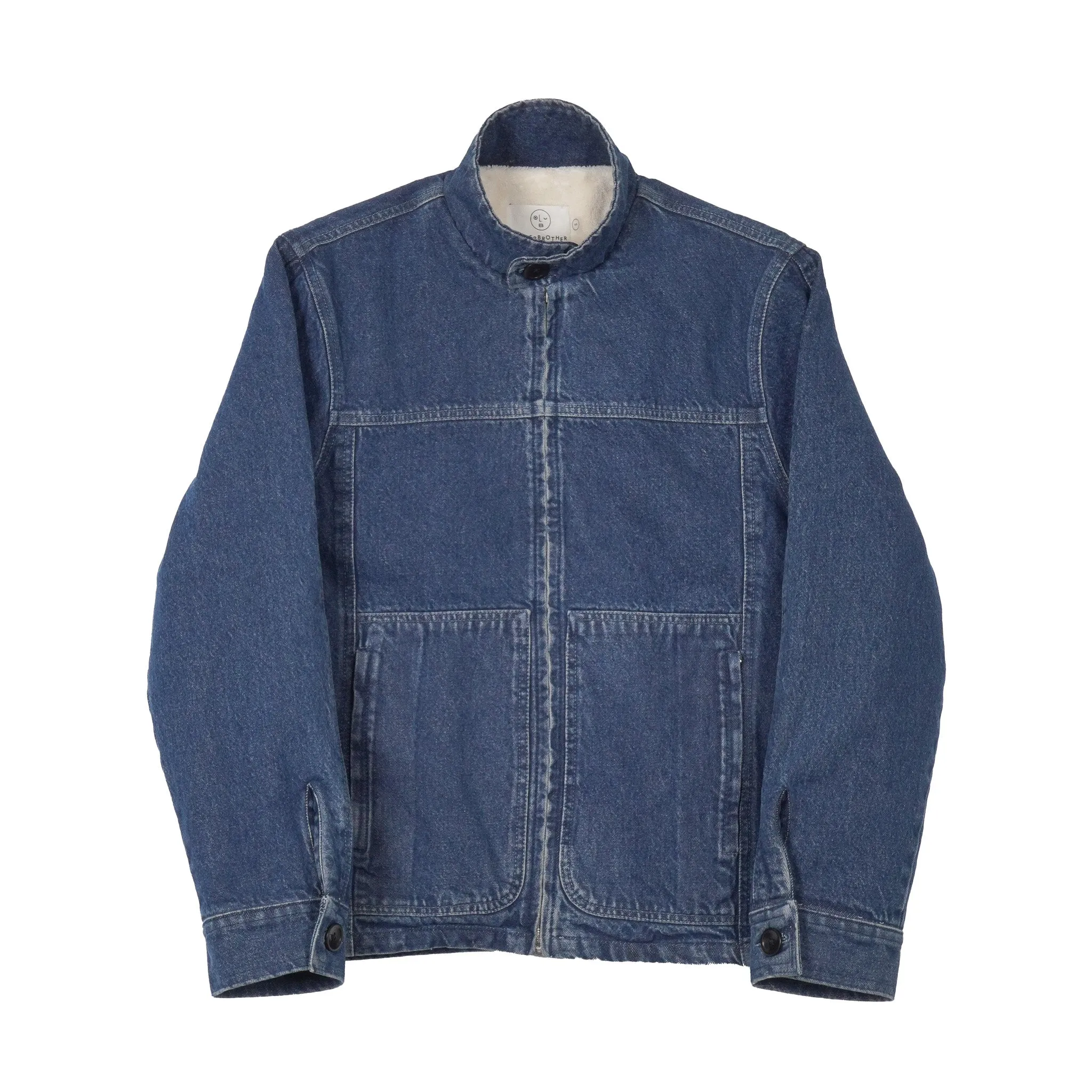 Front Seam Zip Up - Denim