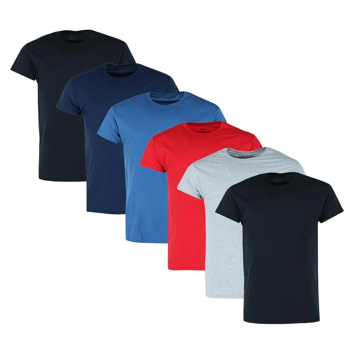 Fruit of the Loom Men's Crew Neck Short Sleeve Assorted (6 Pack)