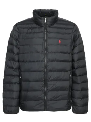 Insulated Black Bomber Down Jacket