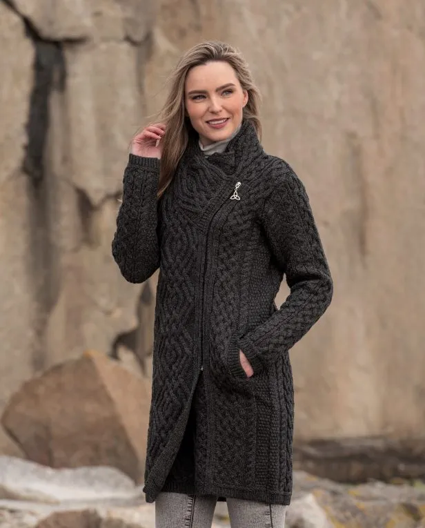 Liffey Side Zip Coat - Charcoal