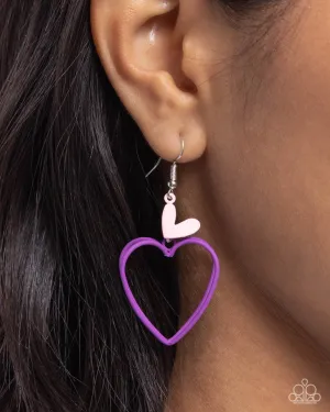 Paparazzi Earring ~ Acceptable Affection - Purple