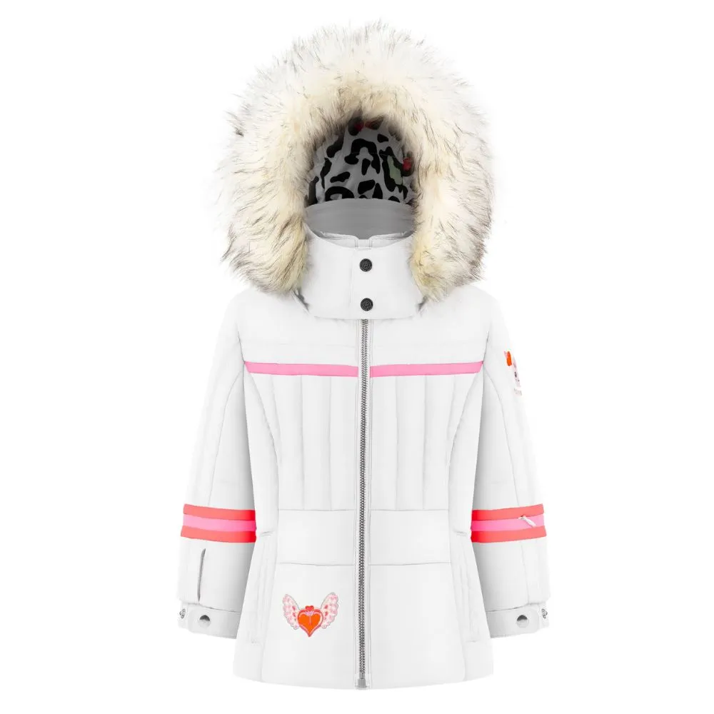 Poivre Blanc Girls Ski Jacket & Ski Pants Bundle - White/Lolly Pink