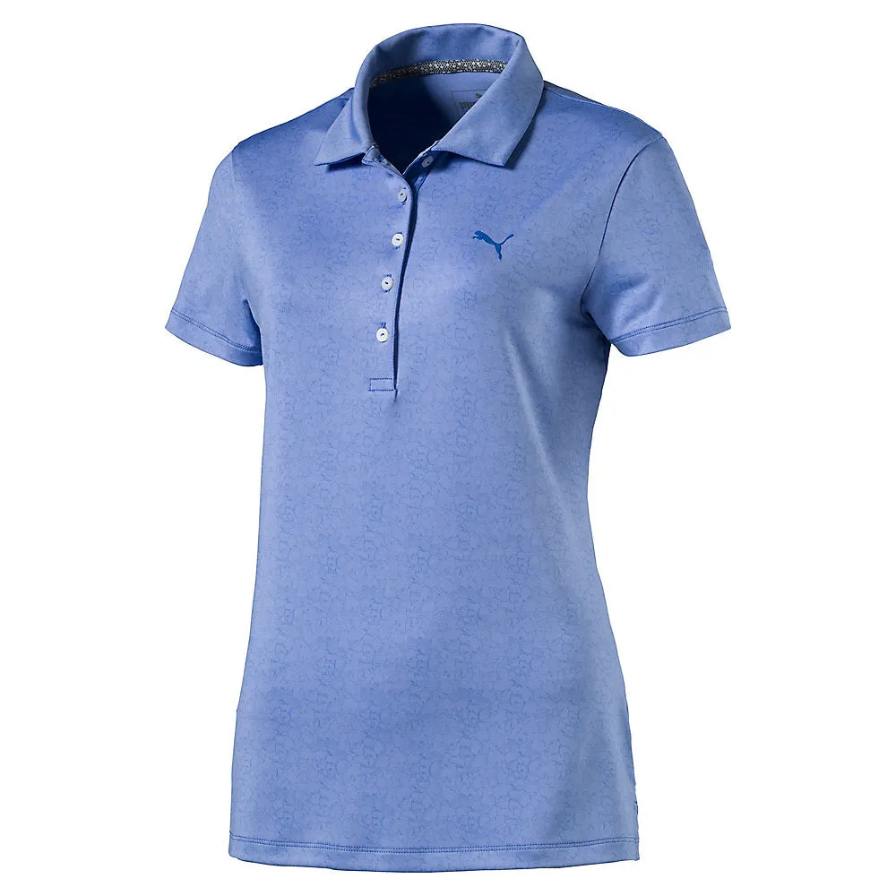 Puma Womens Micro Floral Golf Polo