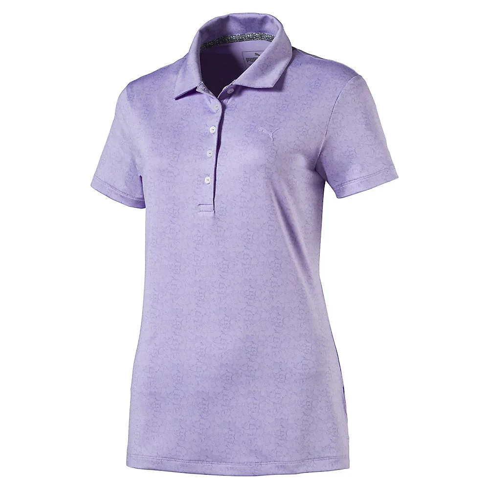 Puma Womens Micro Floral Golf Polo