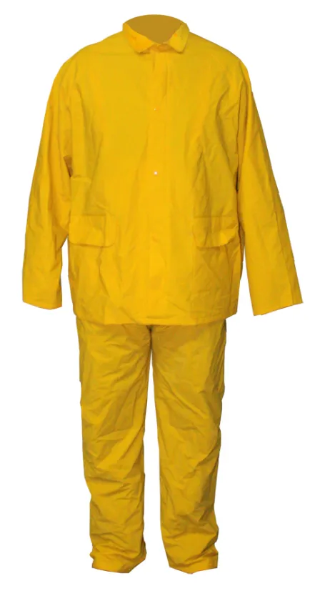 Rain Suit - Tuff Grade 3 Piece Fire-Retardant Jacket, Hood & Overall Pants Yellow TGRW-2000