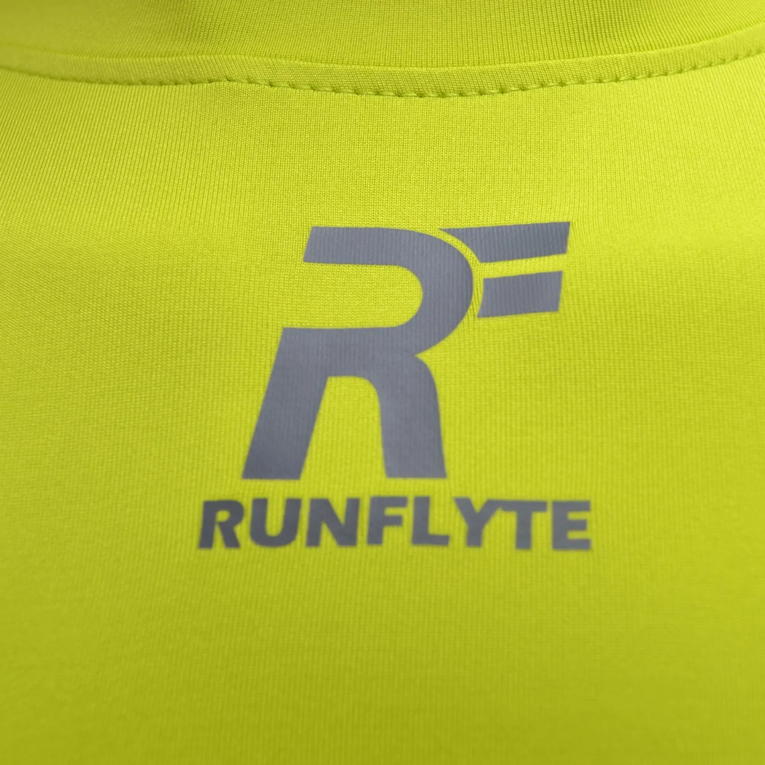 RunFlyte Men's Contour Stitch Short Sleeve Compression T-Shirt Neon Green/Grey