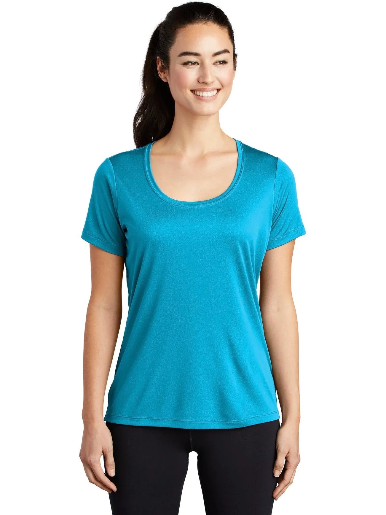 Sport-Tek Ladies Posi-Uv Pro Scoop Neck Tee