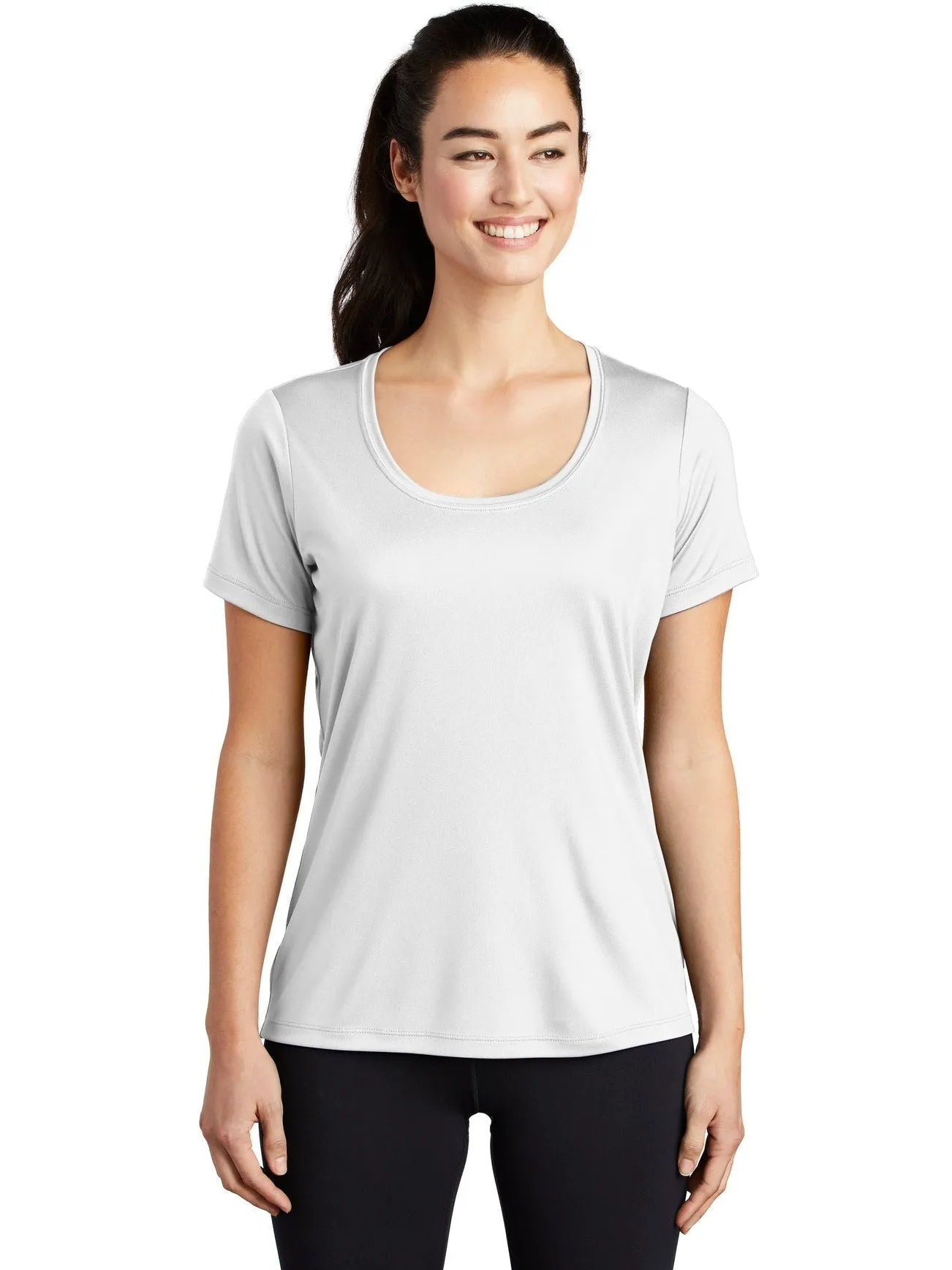 Sport-Tek Ladies Posi-Uv Pro Scoop Neck Tee