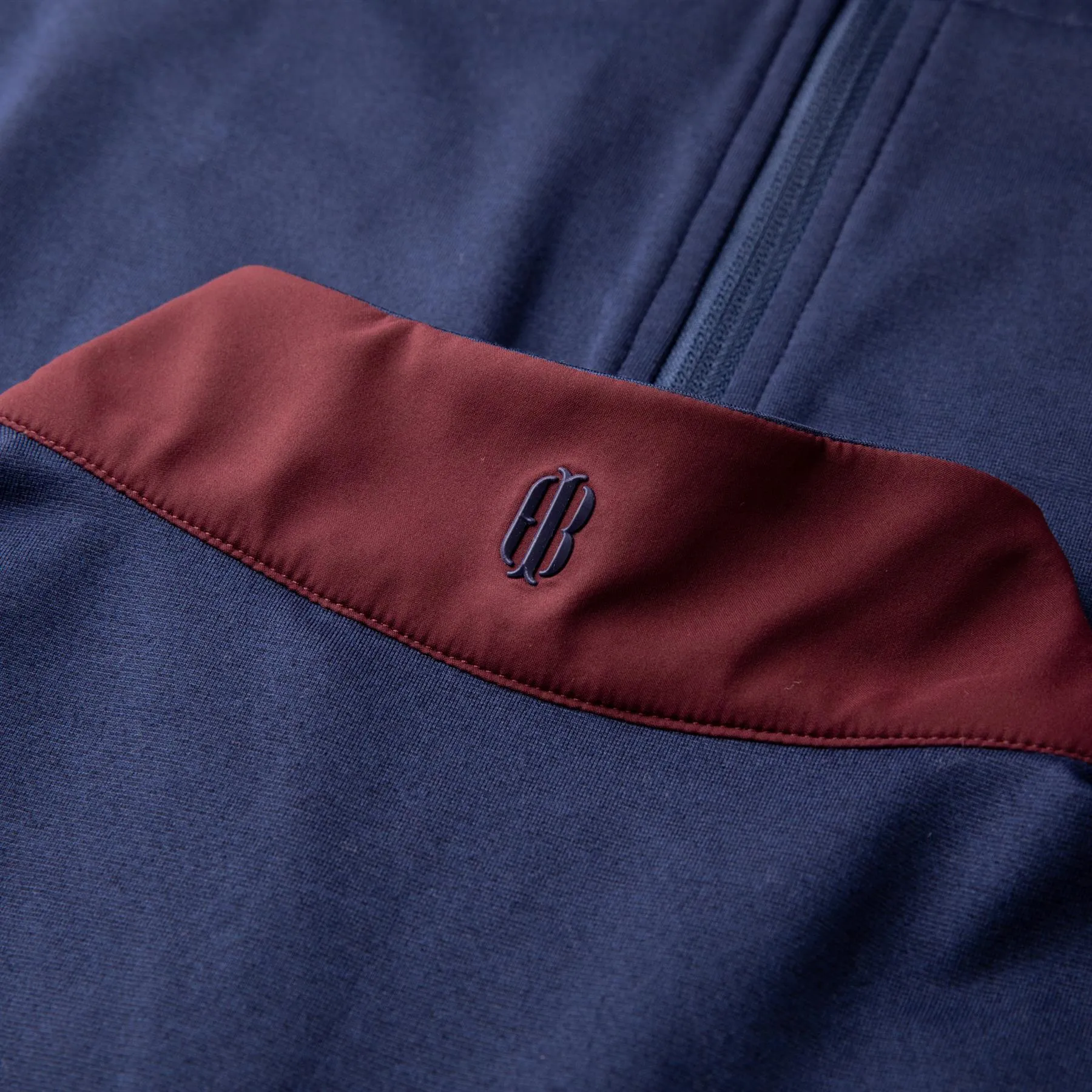 The Brodie Hybrid Jacket Navy/Dark Claret - AW24