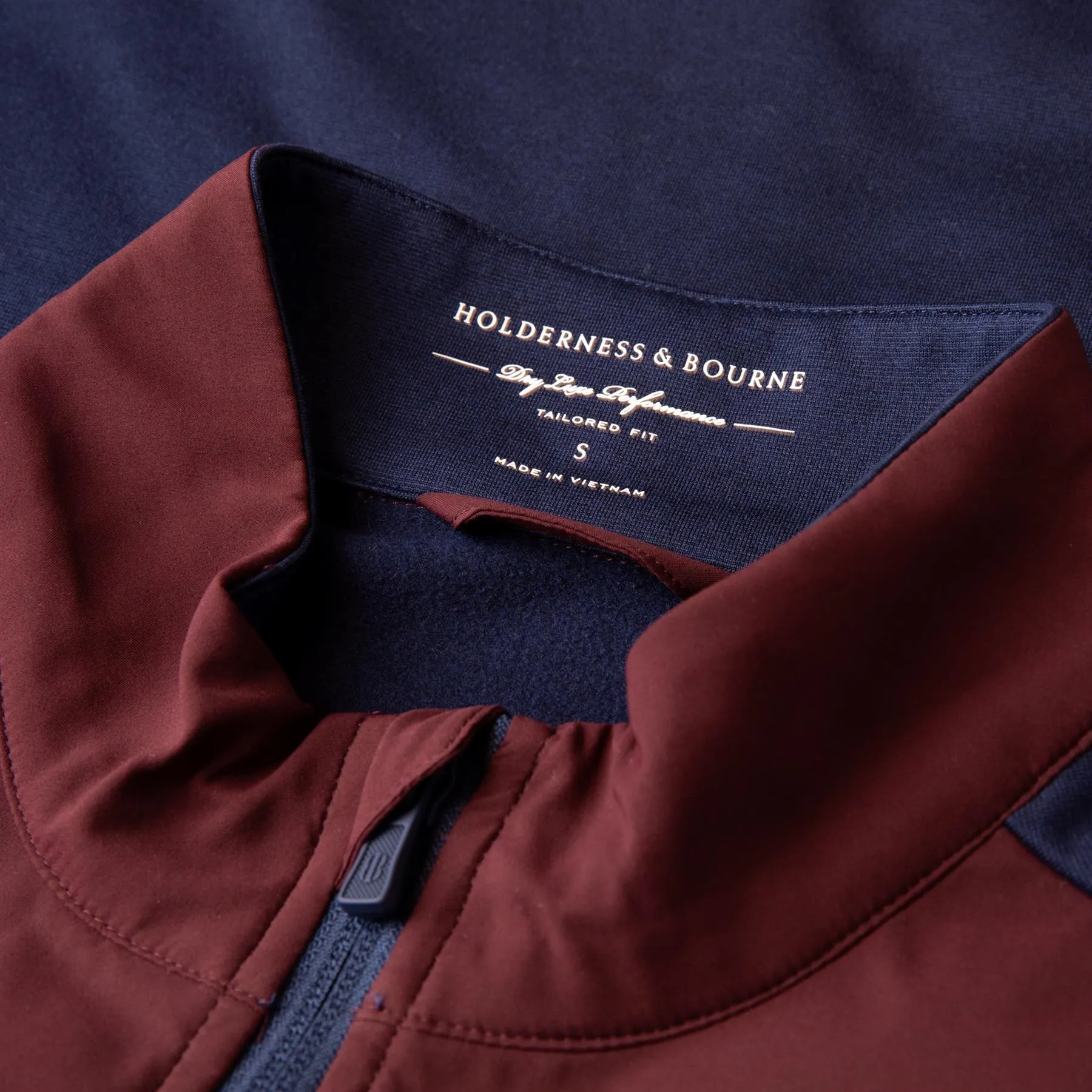 The Brodie Hybrid Jacket Navy/Dark Claret - AW24