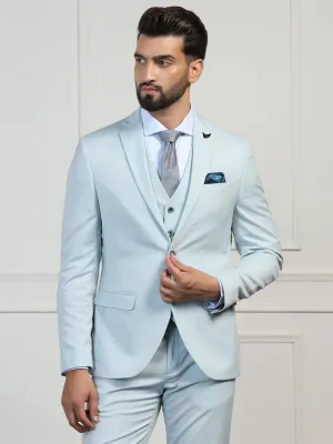 Three Piece Mint Textured Formal Suit - Zanite