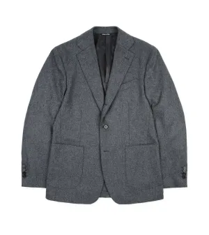 Trunk Wigmore Wool Flannel Suit Jacket: Charcoal