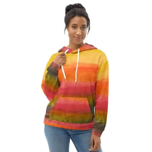 Women's Abstract Watercolor Graphic Hoodie for Fall Fashion